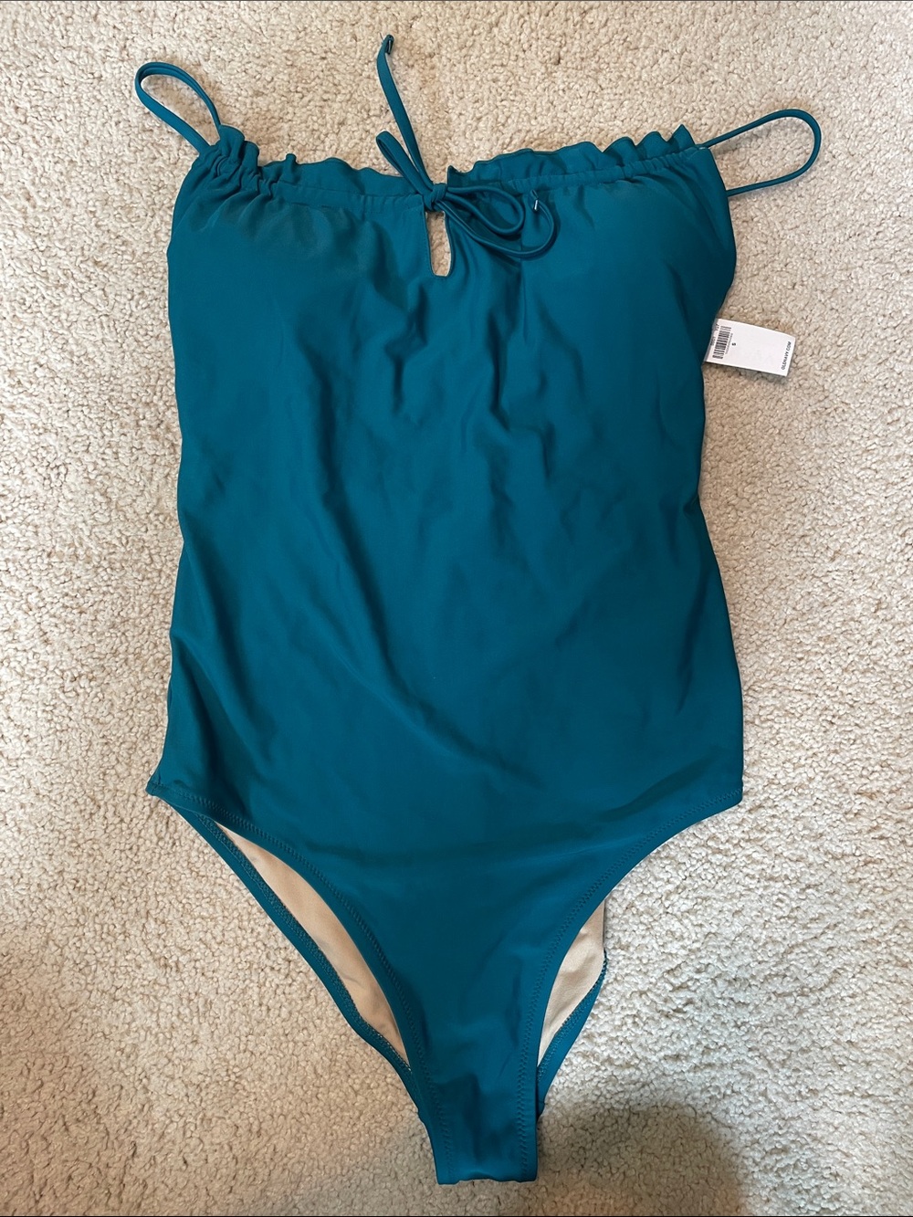 Old Navy Teal One-Piece Swimsuit with Tie Neck